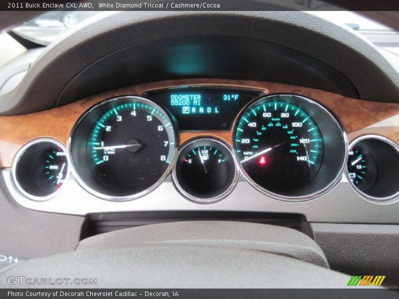 White Diamond Tricoat / Cashmere/Cocoa 2011 Buick Enclave CXL AWD
