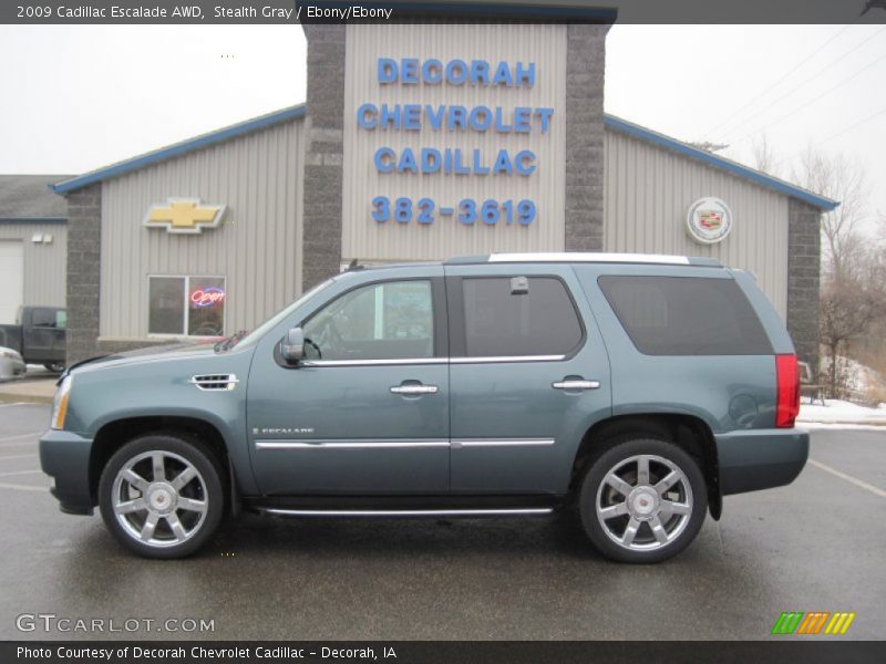 Stealth Gray / Ebony/Ebony 2009 Cadillac Escalade AWD