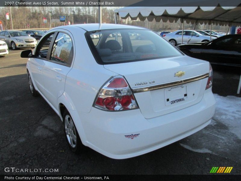 Summit White / Charcoal Black 2007 Chevrolet Aveo LS Sedan
