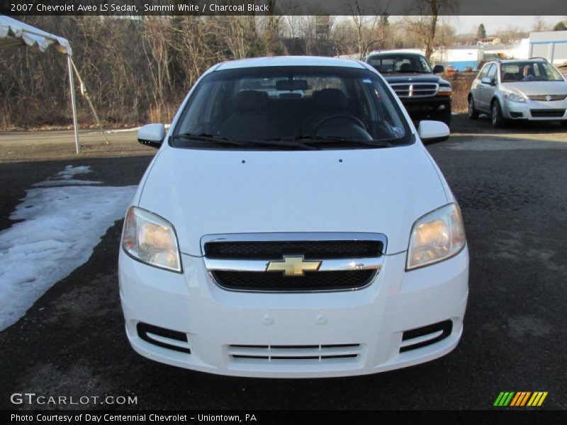 Summit White / Charcoal Black 2007 Chevrolet Aveo LS Sedan