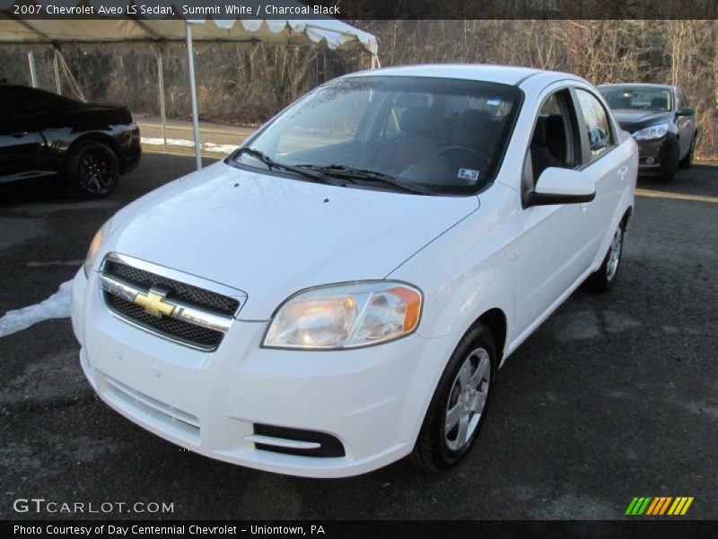 Summit White / Charcoal Black 2007 Chevrolet Aveo LS Sedan