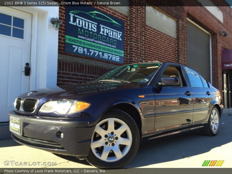 Orient Blue Metallic / Natural Brown 2002 BMW 3 Series 325i Sedan
