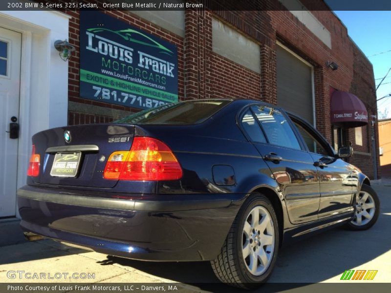 Orient Blue Metallic / Natural Brown 2002 BMW 3 Series 325i Sedan