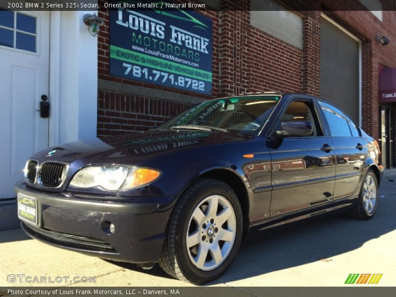 Orient Blue Metallic / Natural Brown 2002 BMW 3 Series 325i Sedan