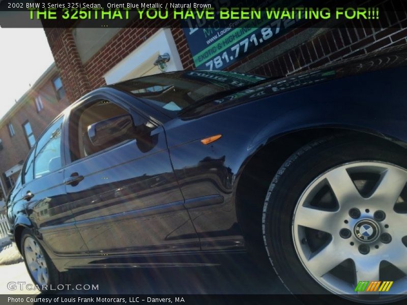 Orient Blue Metallic / Natural Brown 2002 BMW 3 Series 325i Sedan