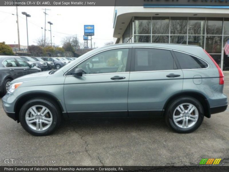 Opal Sage Metallic / Ivory 2010 Honda CR-V EX AWD
