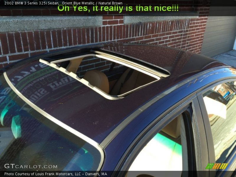 Orient Blue Metallic / Natural Brown 2002 BMW 3 Series 325i Sedan