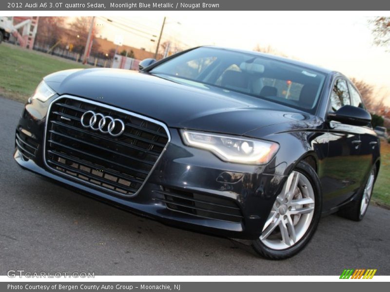 Moonlight Blue Metallic / Nougat Brown 2012 Audi A6 3.0T quattro Sedan