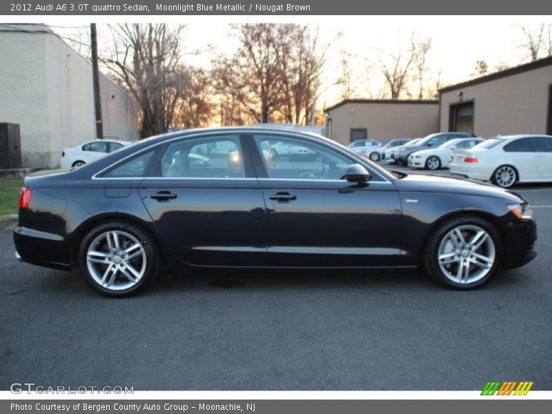 Moonlight Blue Metallic / Nougat Brown 2012 Audi A6 3.0T quattro Sedan