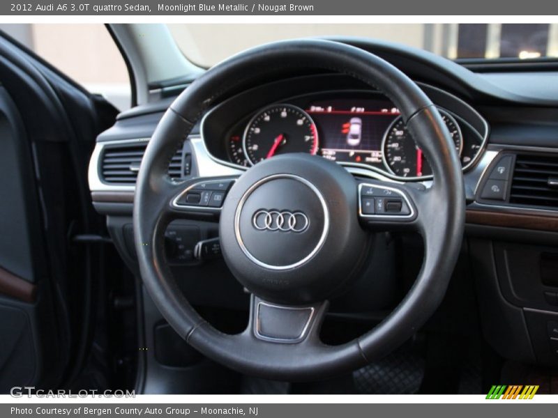 Moonlight Blue Metallic / Nougat Brown 2012 Audi A6 3.0T quattro Sedan