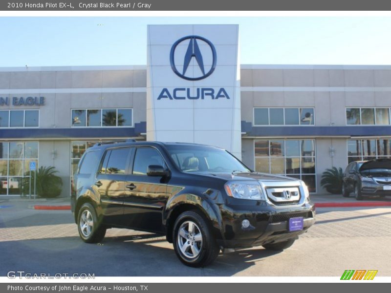 Crystal Black Pearl / Gray 2010 Honda Pilot EX-L