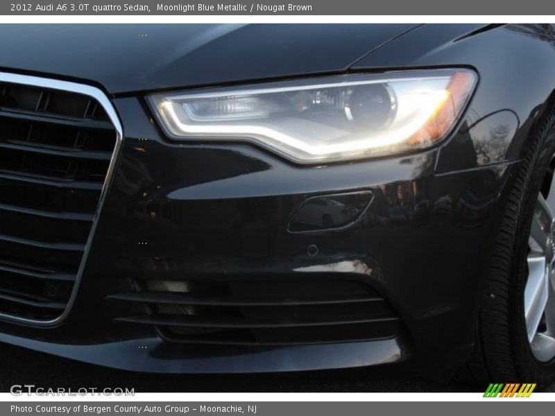 Moonlight Blue Metallic / Nougat Brown 2012 Audi A6 3.0T quattro Sedan