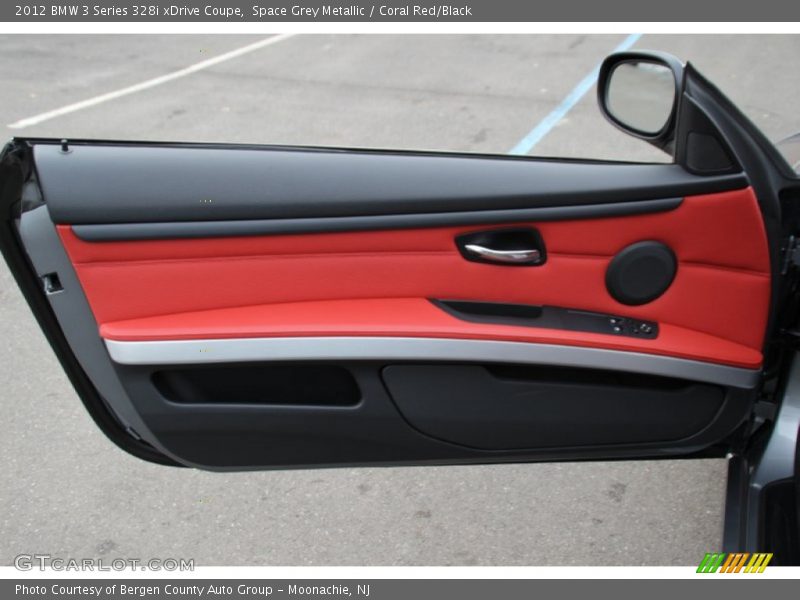 Space Grey Metallic / Coral Red/Black 2012 BMW 3 Series 328i xDrive Coupe