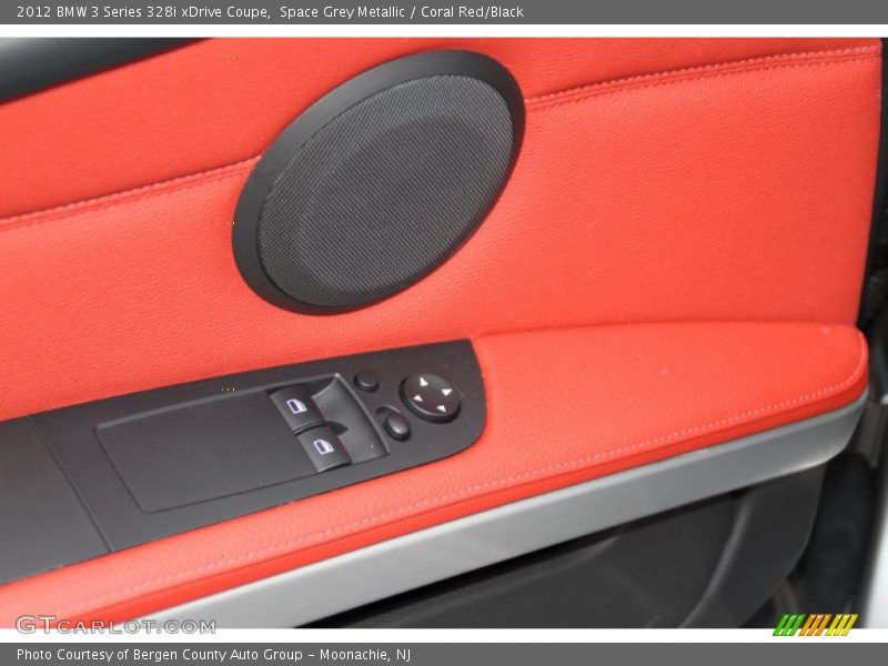 Space Grey Metallic / Coral Red/Black 2012 BMW 3 Series 328i xDrive Coupe