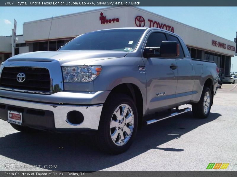 Silver Sky Metallic / Black 2007 Toyota Tundra Texas Edition Double Cab 4x4