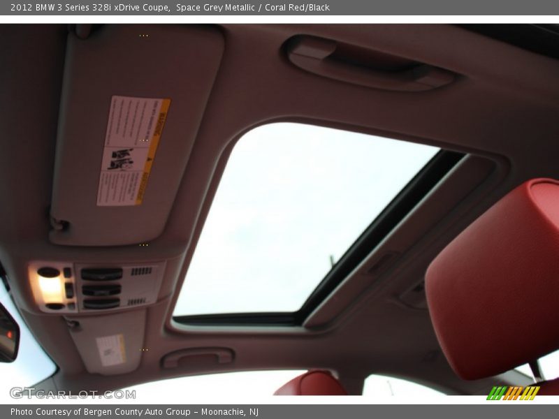 Space Grey Metallic / Coral Red/Black 2012 BMW 3 Series 328i xDrive Coupe