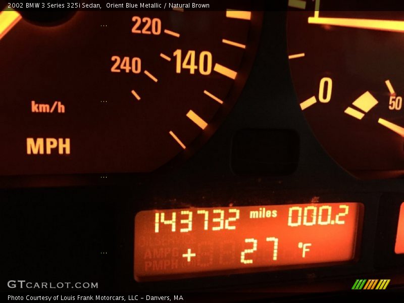 Orient Blue Metallic / Natural Brown 2002 BMW 3 Series 325i Sedan