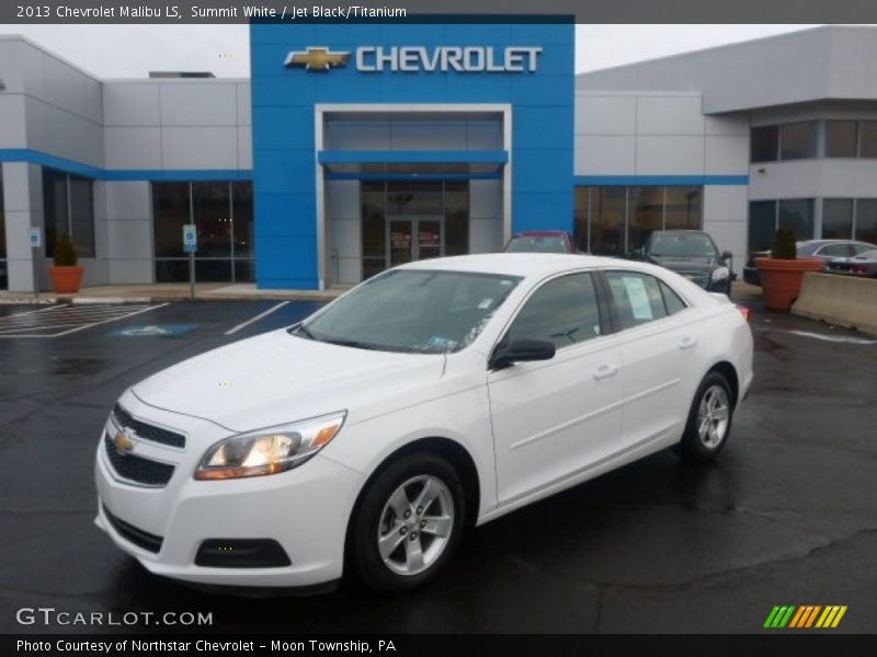 Summit White / Jet Black/Titanium 2013 Chevrolet Malibu LS