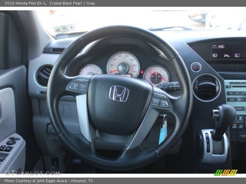 Crystal Black Pearl / Gray 2010 Honda Pilot EX-L