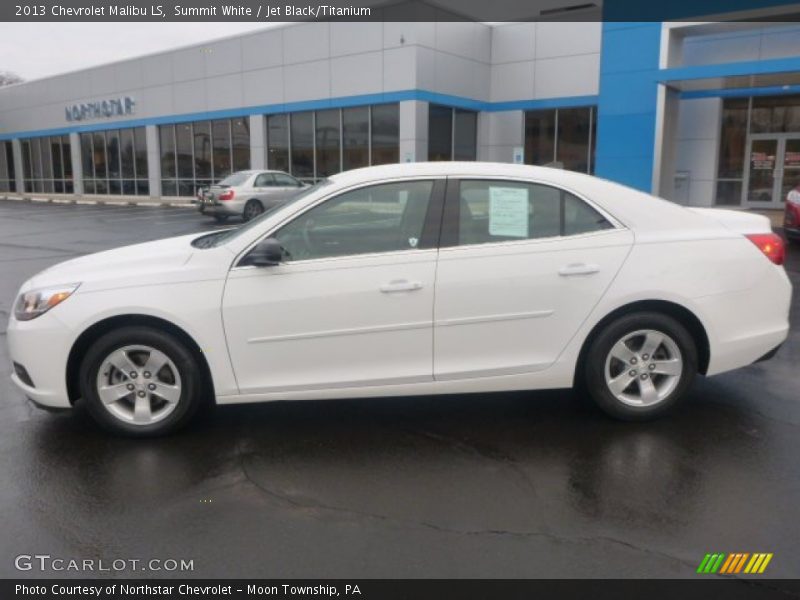 Summit White / Jet Black/Titanium 2013 Chevrolet Malibu LS