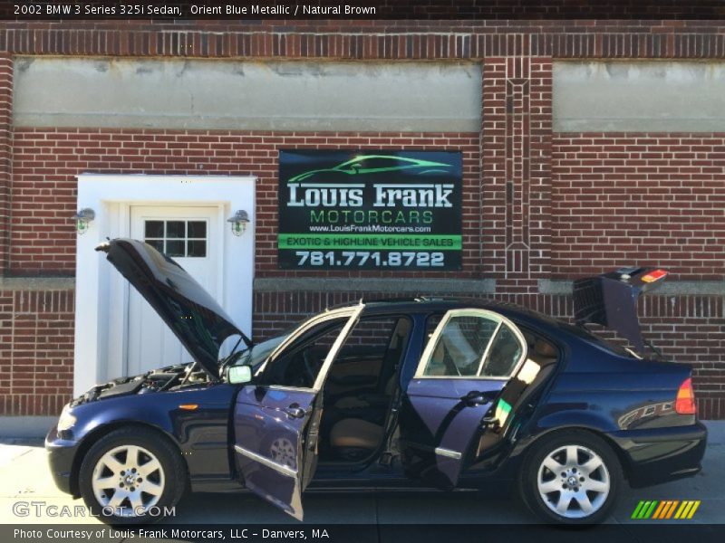 Orient Blue Metallic / Natural Brown 2002 BMW 3 Series 325i Sedan