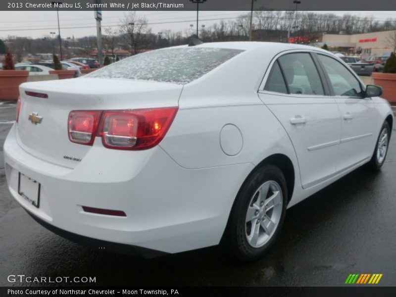 Summit White / Jet Black/Titanium 2013 Chevrolet Malibu LS