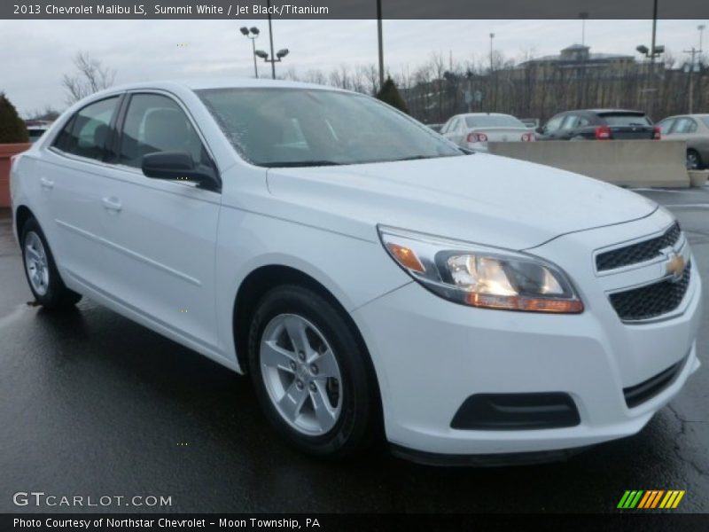 Summit White / Jet Black/Titanium 2013 Chevrolet Malibu LS