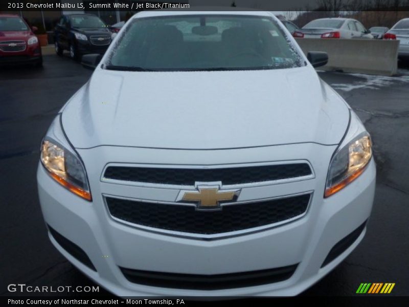 Summit White / Jet Black/Titanium 2013 Chevrolet Malibu LS