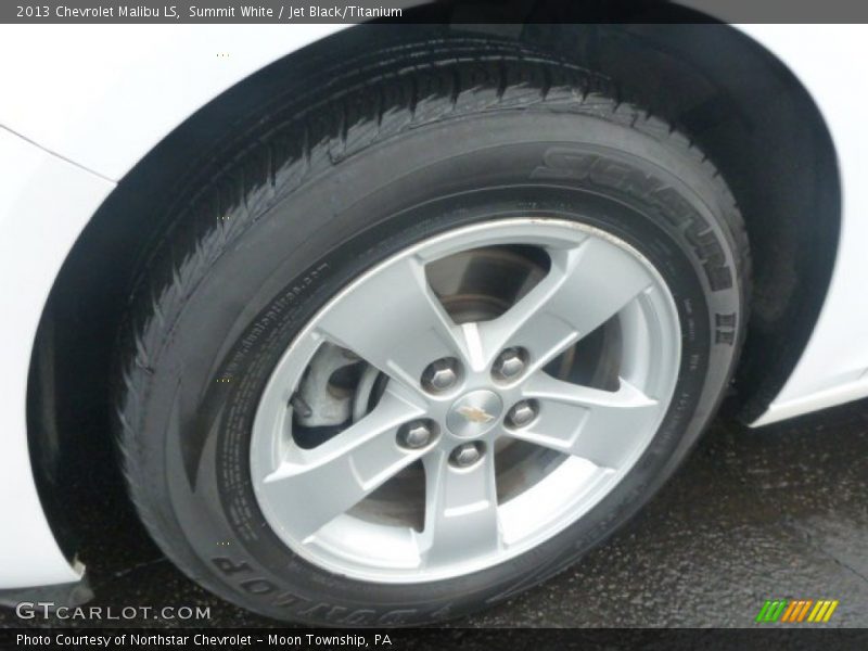 Summit White / Jet Black/Titanium 2013 Chevrolet Malibu LS