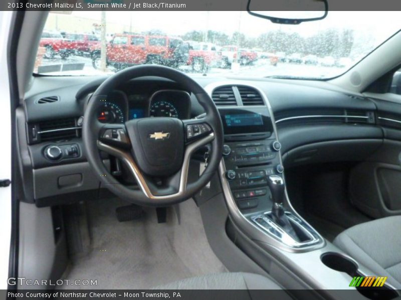 Summit White / Jet Black/Titanium 2013 Chevrolet Malibu LS