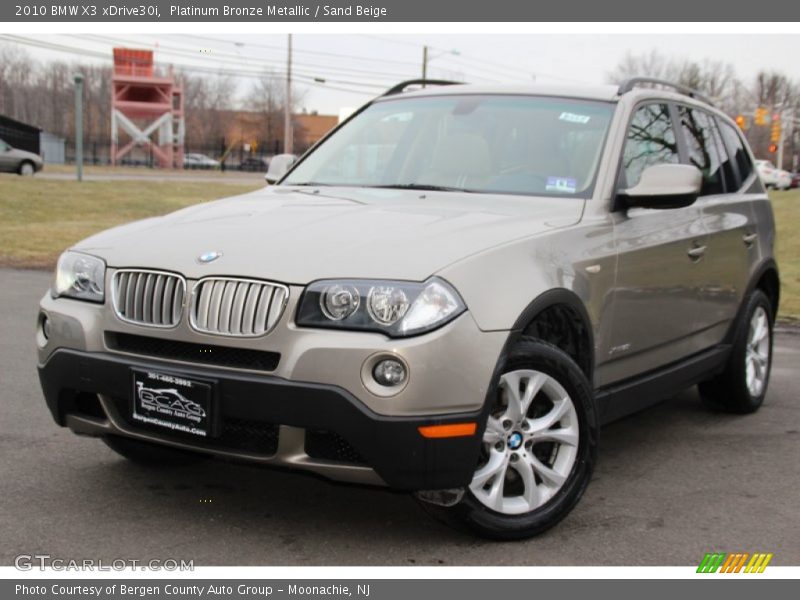 Platinum Bronze Metallic / Sand Beige 2010 BMW X3 xDrive30i