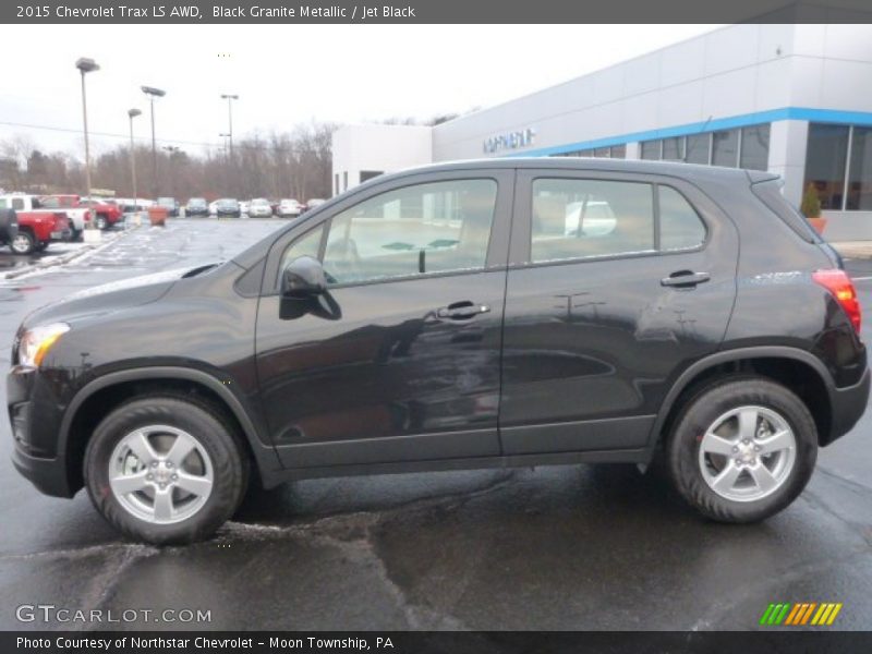 Black Granite Metallic / Jet Black 2015 Chevrolet Trax LS AWD