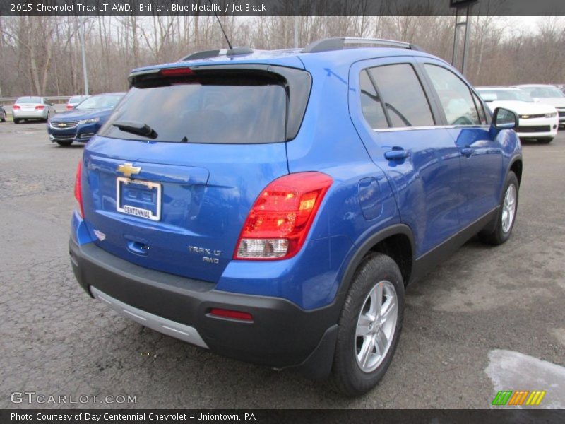 Brilliant Blue Metallic / Jet Black 2015 Chevrolet Trax LT AWD