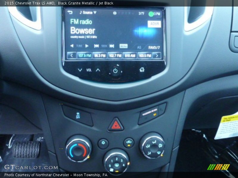 Black Granite Metallic / Jet Black 2015 Chevrolet Trax LS AWD