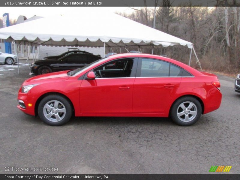 Siren Red Tintcoat / Jet Black 2015 Chevrolet Cruze LT