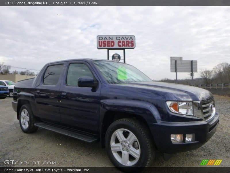 Obsidian Blue Pearl / Gray 2013 Honda Ridgeline RTL