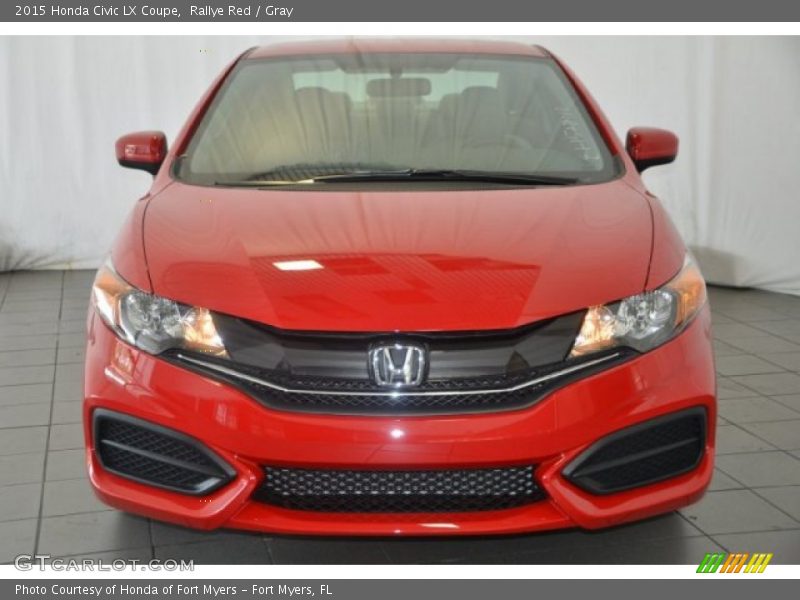Rallye Red / Gray 2015 Honda Civic LX Coupe