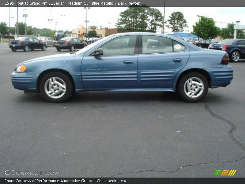 Medium Gulf Blue Metallic / Dark Pewter 1999 Pontiac Grand Am SE Sedan