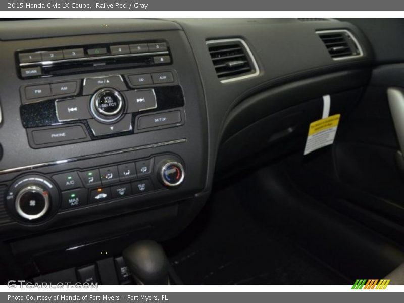 Rallye Red / Gray 2015 Honda Civic LX Coupe