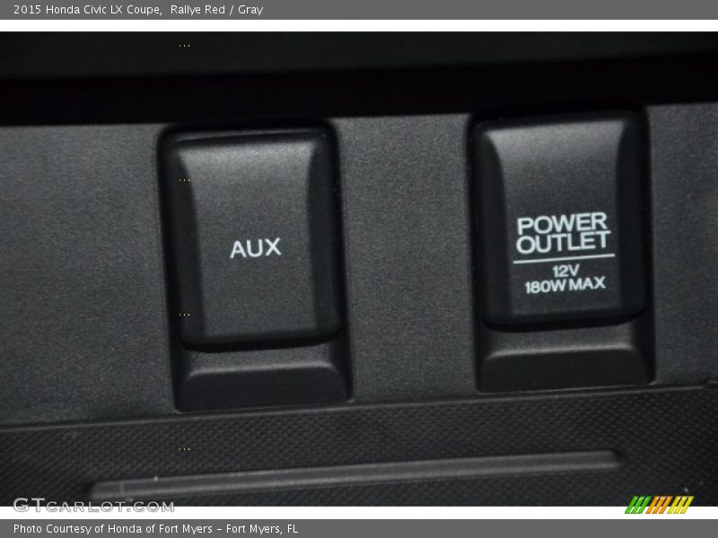 Rallye Red / Gray 2015 Honda Civic LX Coupe