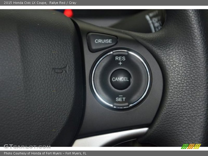 Rallye Red / Gray 2015 Honda Civic LX Coupe