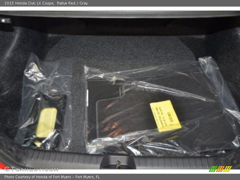 Rallye Red / Gray 2015 Honda Civic LX Coupe