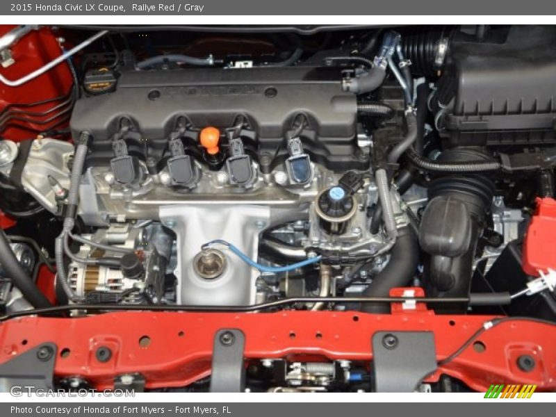 Rallye Red / Gray 2015 Honda Civic LX Coupe