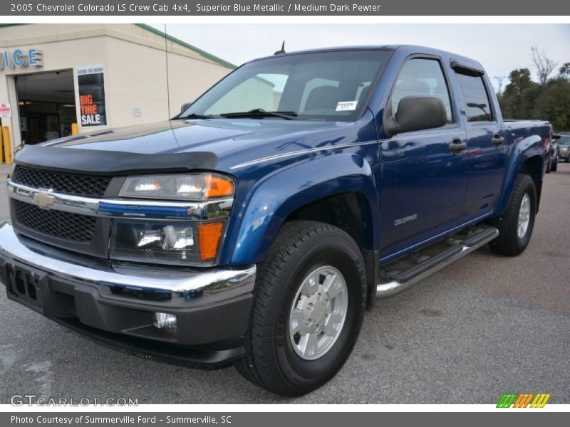 Superior Blue Metallic / Medium Dark Pewter 2005 Chevrolet Colorado LS Crew Cab 4x4