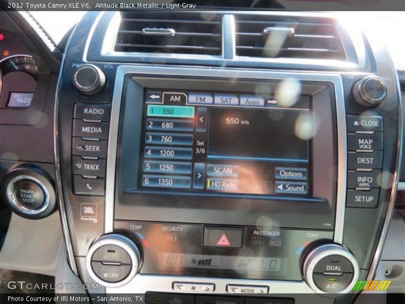 Attitude Black Metallic / Light Gray 2012 Toyota Camry XLE V6