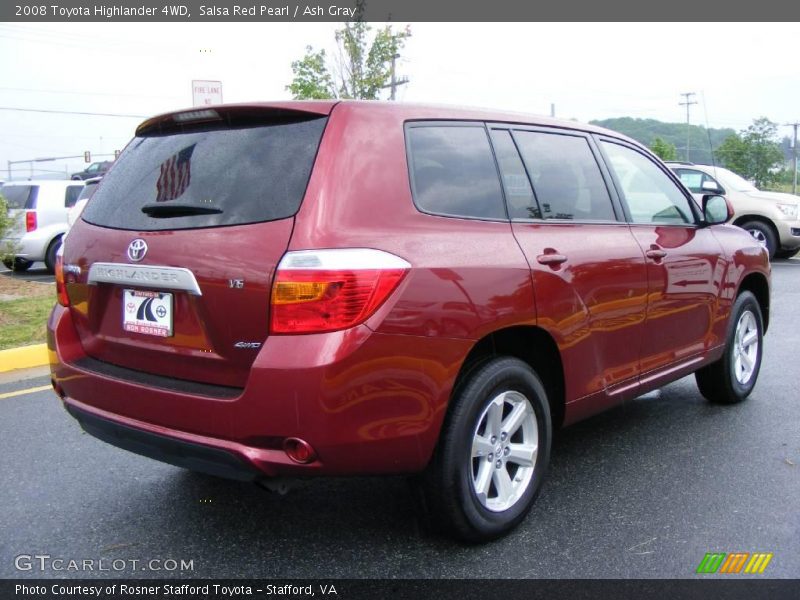 Salsa Red Pearl / Ash Gray 2008 Toyota Highlander 4WD