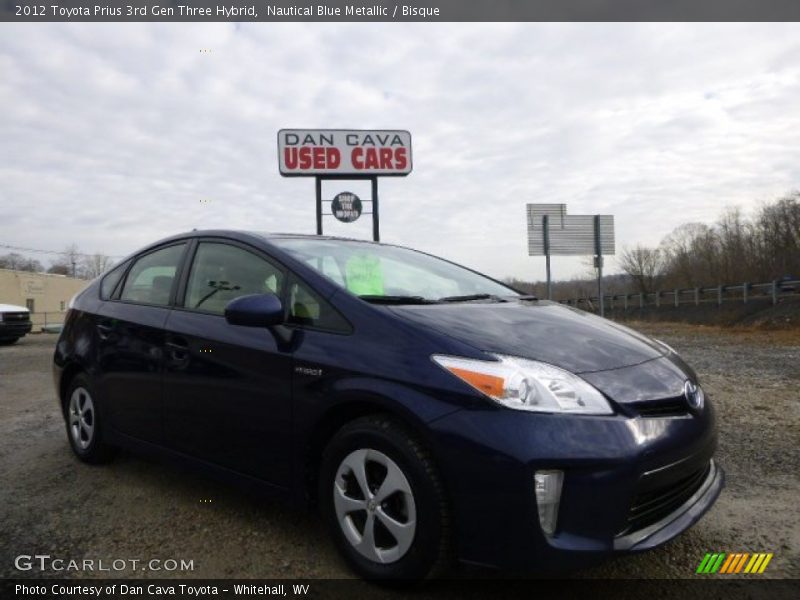 Nautical Blue Metallic / Bisque 2012 Toyota Prius 3rd Gen Three Hybrid