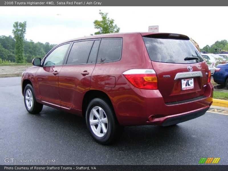 Salsa Red Pearl / Ash Gray 2008 Toyota Highlander 4WD