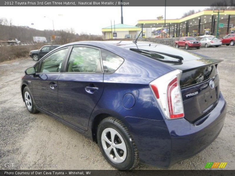 Nautical Blue Metallic / Bisque 2012 Toyota Prius 3rd Gen Three Hybrid