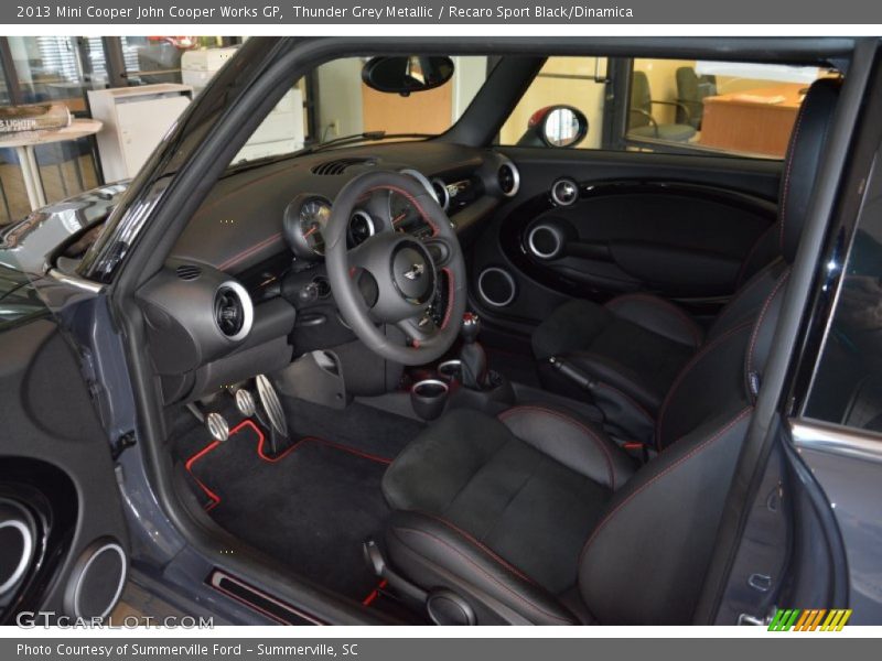 Thunder Grey Metallic / Recaro Sport Black/Dinamica 2013 Mini Cooper John Cooper Works GP